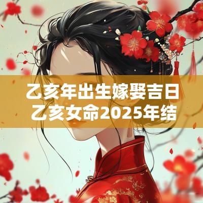 乙亥年出生嫁娶吉日 乙亥女命2025年结婚吉日