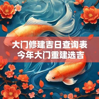 大门修建吉日查询表 今年大门重建选吉日