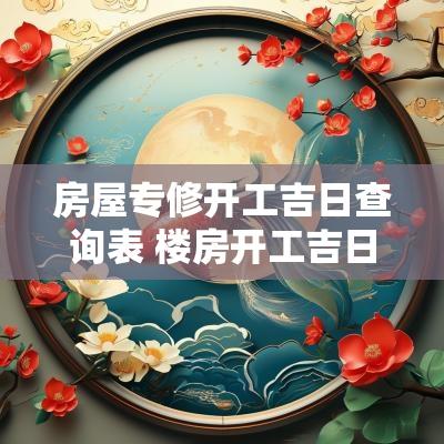 房屋专修开工吉日查询表 楼房开工吉日查询表最新 房屋专修开工吉日查询表 楼房开工吉日查询表最新