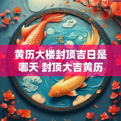 黄历大楼封顶吉日是哪天 封顶大吉黄历查询
