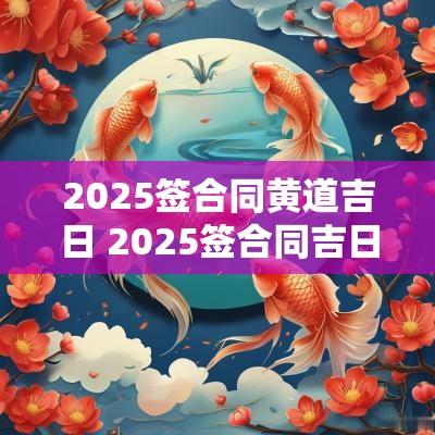 2025签合同黄道吉日 2025签合同吉日查询