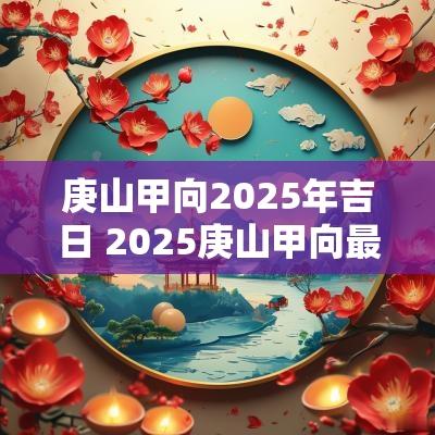 庚山甲向2025年吉日 2025庚山甲向最佳吉日