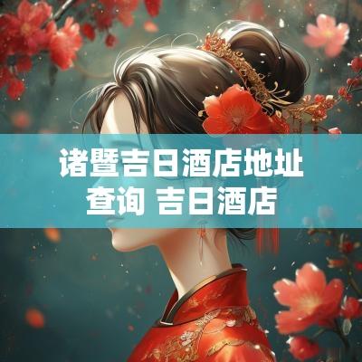 诸暨吉日酒店地址查询 吉日酒店