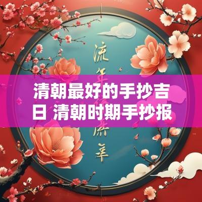 清朝最好的手抄吉日 清朝时期手抄报简单又漂亮