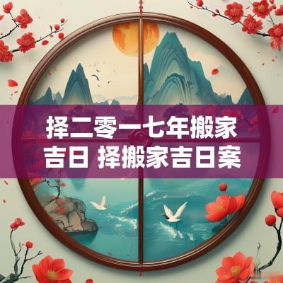择二零一七年搬家吉日 择搬家吉日案例