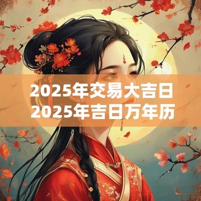 2025年交易大吉日 2025年吉日万年历