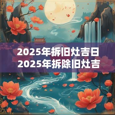 2025年拆旧灶吉日 2025年拆除旧灶吉日