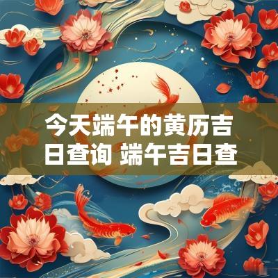 今天端午的黄历吉日查询 端午吉日查询表2025