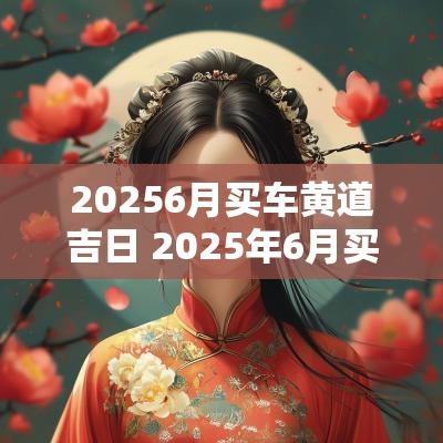 20256月买车黄道吉日 2025年6月买车吉日查询
