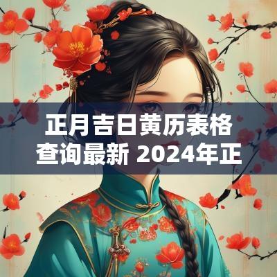 正月吉日黄历表格查询最新 2025年正月黄历开工吉日