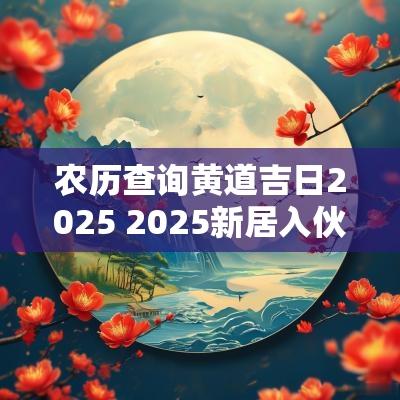 农历查询黄道吉日2025 2025新居入伙黄道吉日