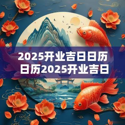 2025开业吉日日历 日历2025开业吉日