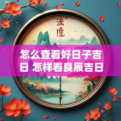怎么查看好日子吉日 怎样看良辰吉日好日子