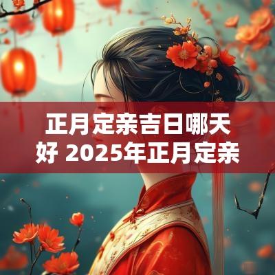 正月定亲吉日哪天好 2025年正月定亲吉日