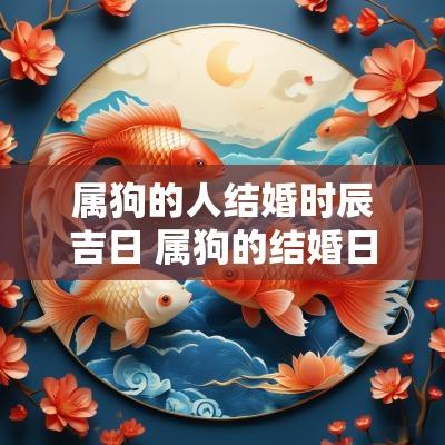 属狗的人结婚时辰吉日 属狗的结婚日子哪天最好