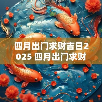 四月出门求财吉日2025 四月出门求财最佳时间