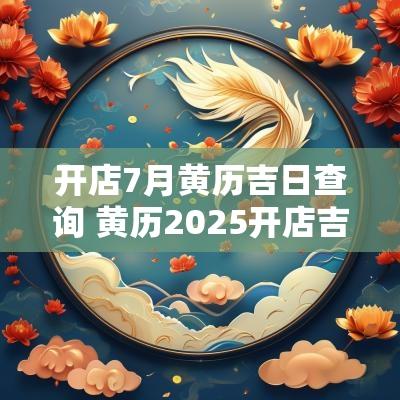 开店7月黄历吉日查询 黄历2025开店吉日查询