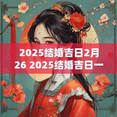 2025结婚吉日2月26 2025结婚吉日一览表
