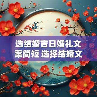 选结婚吉日婚礼文案简短 选择结婚文案短句干净