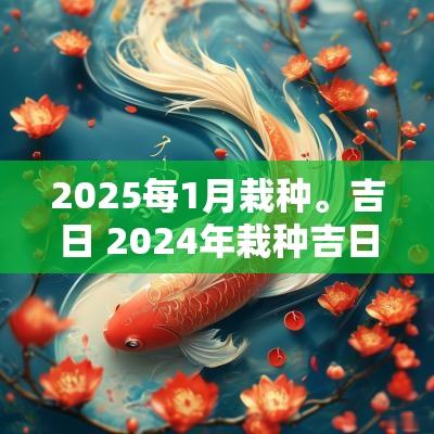 2025每1月栽种。吉日 2025年栽种吉日吉时一览表