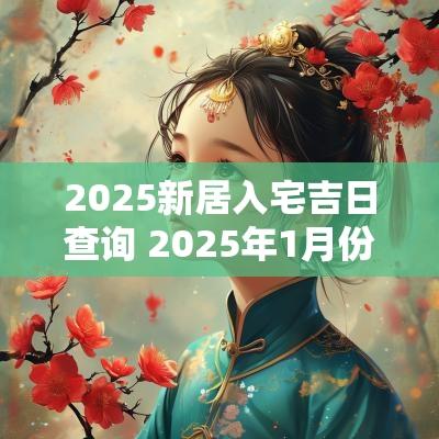 2025新居入宅吉日查询 2025年1月份新居进宅吉日