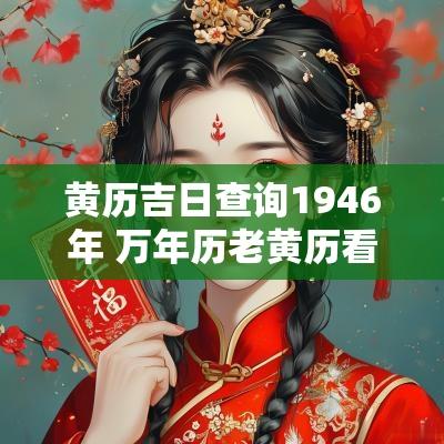黄历吉日查询1946年 万年历老黄历看吉日2025年