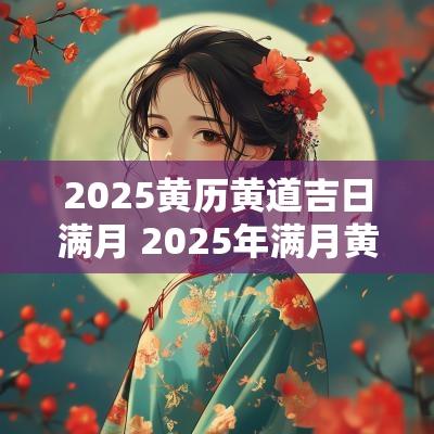 2025黄历黄道吉日满月 2025年满月黄道吉日一览表