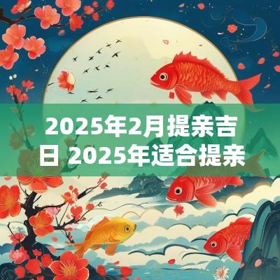2025年2月提亲吉日 2025年适合提亲的日子一览表