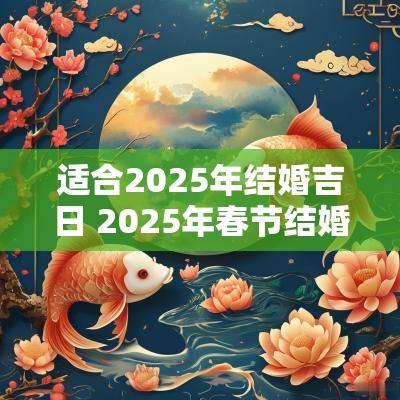 适合2025年结婚吉日 2025年春节结婚的吉日