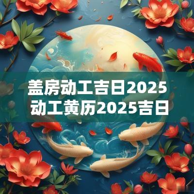 盖房动工吉日2025 动工黄历2025吉日查询
