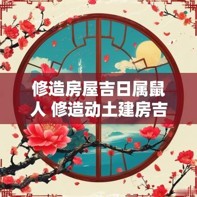 修造房屋吉日属鼠人 修造动土建房吉日选择