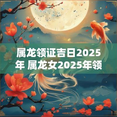 属龙领证吉日2025年 属龙女2025年领证吉日