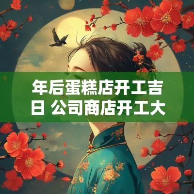 年后蛋糕店开工吉日 公司商店开工大吉吉日