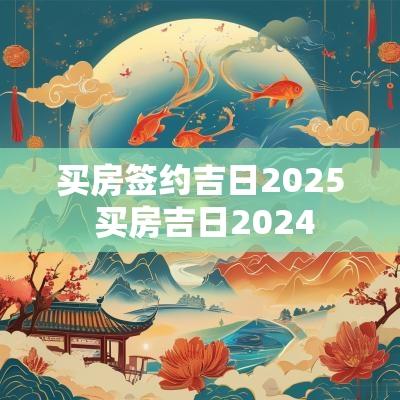 买房签约吉日2025 买房吉日2025
