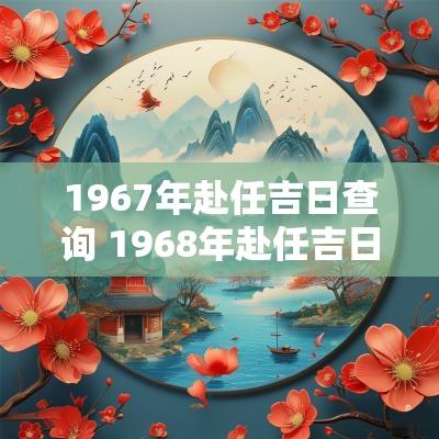 1967年赴任吉日查询 1968年赴任吉日查询