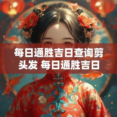 每日通胜吉日查询剪头发 每日通胜吉日查询2025