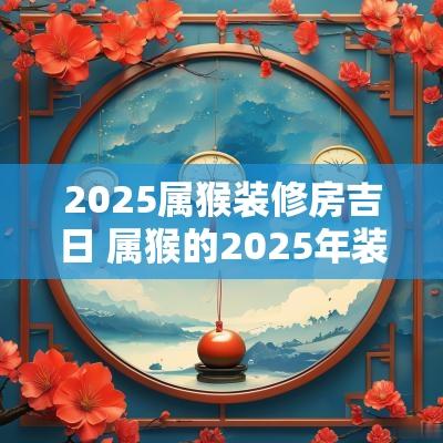 2025属猴装修房吉日 属猴的2025年装修房子好吗