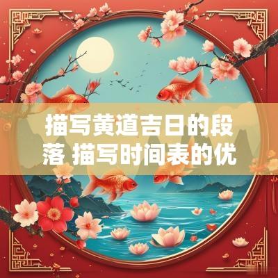 描写黄道吉日的段落 描写时间表的优美句子