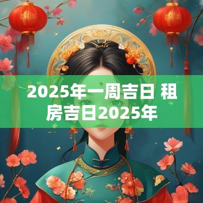 2025年一周吉日 租房吉日2025年