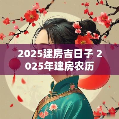 2025建房吉日子 2025年建房农历