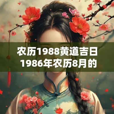 农历1988黄道吉日 1986年农历8月的黄道吉日