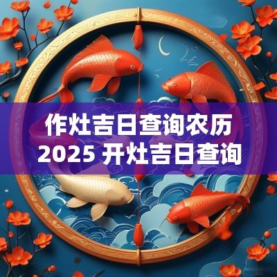 作灶吉日查询农历2025 开灶吉日查询2025农历