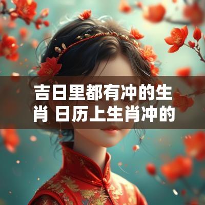 吉日里都有冲的生肖 日历上生肖冲的说法
