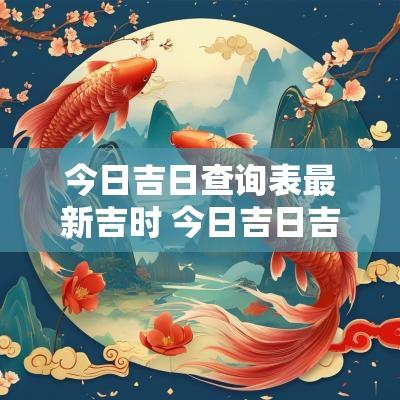 今日吉日查询表最新吉时 今日吉日吉时黄历