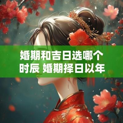婚期和吉日选哪个时辰 婚期择日以年柱为准还是日柱