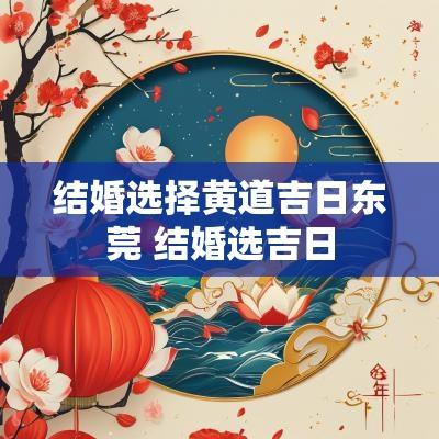 结婚选择黄道吉日东莞 结婚选吉日