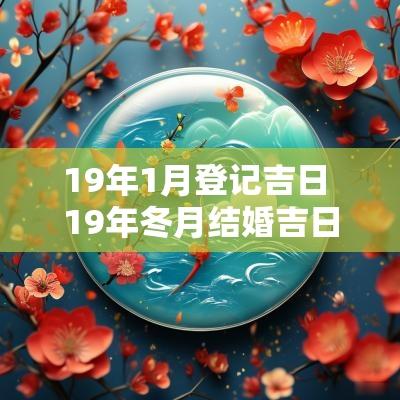 19年1月登记吉日 19年冬月结婚吉日