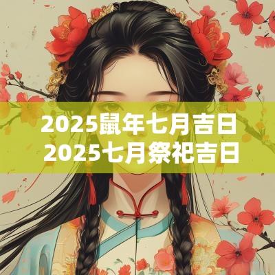 2025蛇年七月吉日 2025七月祭祀吉日