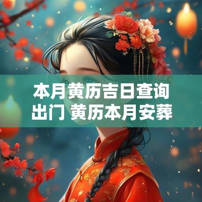 本月黄历吉日查询出门 黄历本月安葬入土吉日