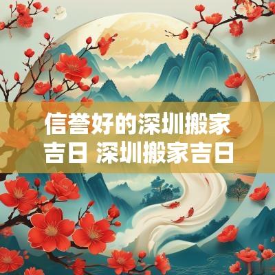 信誉好的深圳搬家吉日 深圳搬家吉日查询最新公告